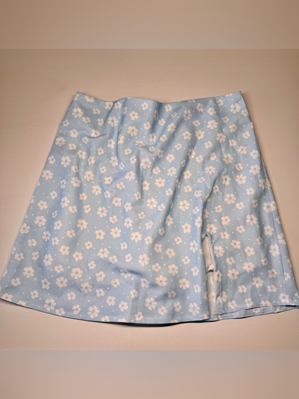 Princess Polly Baby Blue Floral A-Line Mini Skirt